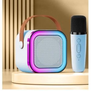 K12 Mini Wireless Audio DIY Mini Home KTV Karaoke With Microphones Professional Childrens Karaoke Speakers