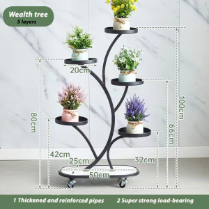 Movable flower stand high load-bearing plant flower stand nordic flower stand display metal stand