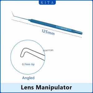 KITA Reverse Sinskey Hook Manipulator Hook Angled Titanium Eyes Surgical Hook Ophthalmic Instrument 125mm