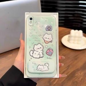 เคสสำหรับศัพท์ SAMSUNG A10 เคสซิลิโคนนุ่มป้องกันการกระแทก ปกใส ดีไซน์ใหม่สวยงาม ลายการ์ตูนแมวพร้อมที่วาง TKYYMZJ01