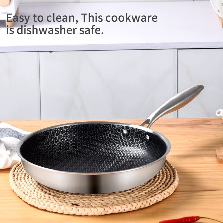 30cm Nonstick Stainless steel Frying Pan kawali Kitchen Iron Frying