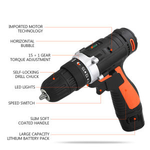 （COD) mesin bor cas 2 baterai / hilda bor baterai / bor cas murah 2 baterai / bor charger / Mesin Bor Listrik Cordless Drill Set Drill Machine Cordless Battery Electric Drill Power Tool Drill / bor baterai cas komplit / bor cas murah 2 baterai