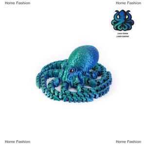 [COD] Home Fashion 3D Printed Articulated Octopus Poseable Tentacles Desk Toy PLA Sculpture For Kid Jointed Body Decorative Toy
