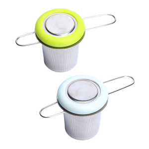 Modern Teas Infuser With Corrosions Resistant Stainless Steel Mesh For Home Or Office Use Brewing Basket with Lid