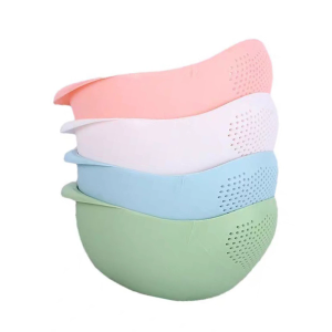 Vegetable Bowl Kitchen Washing Drain Basket Plastic Colander Rice Bowl Bean Washer Strainer Kitchen Tool