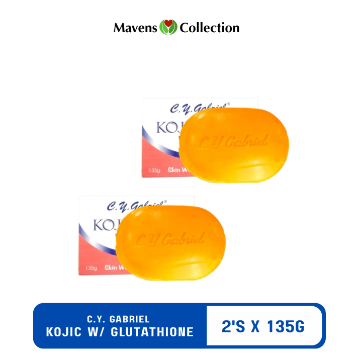 CY Gabriel Kojic Soap with Glutathione 135g Skin Whitening Soap - (PACK OF  2) Gentle Formula Soap Fda/Bpom Approved Soap - Lazada | Lazada PH