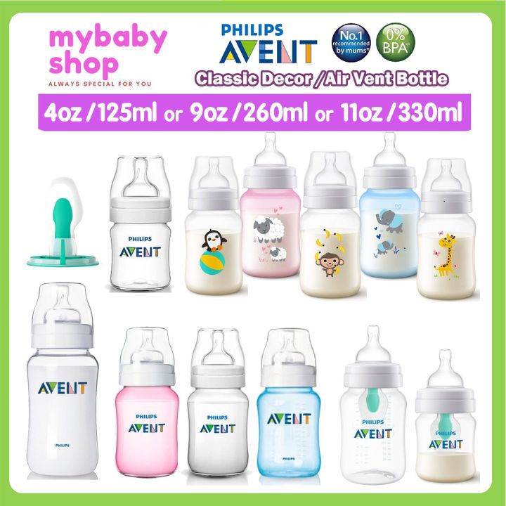 Philips AVENT Classic Decorated Bottle Baby Botol Susu 4oz/ 9oz