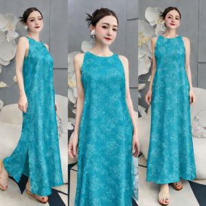 Đầm Suông Nữ Dáng Dài Đi Biên Chất Gấm Maxi Nữ Ba Lỗ Dáng Dài Nhiều Màu Mùa Hè VD03 - MINHSTORE66