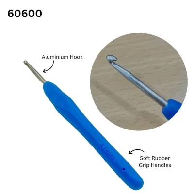 Jarum Kait Pemegang Getah (4mm) /Crochet Hook with rubber handle (4mm) (60600)