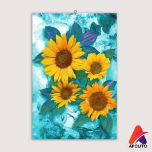 HIASAN DINDING BUNGA MATAHARI AESTETIK (20X30CM) WALLDECOR AESTHETIC PAJANGAN DINDING POSTER KAYU