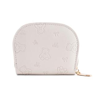 Ví nữ bằng PU thanh lịch với cung nổi họa tiết hình gấu ví đựng tiền xu đựng thẻ nhỏ gọn để dễ dàng lưu trữ và sử dụng thường nhật