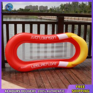 Winnereco Bright Blue Inflatable Pool Float Lounger Chair - Perfect for Beach Parties and Relaxing in Water