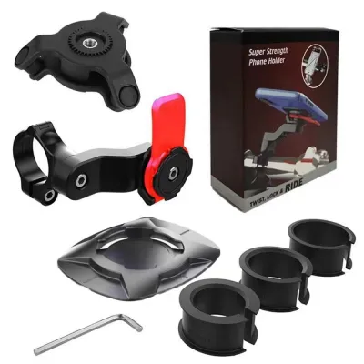 Quad Lock Phone Holder for Motorcycle - Shock-resistant Bicycle Mobile Mount