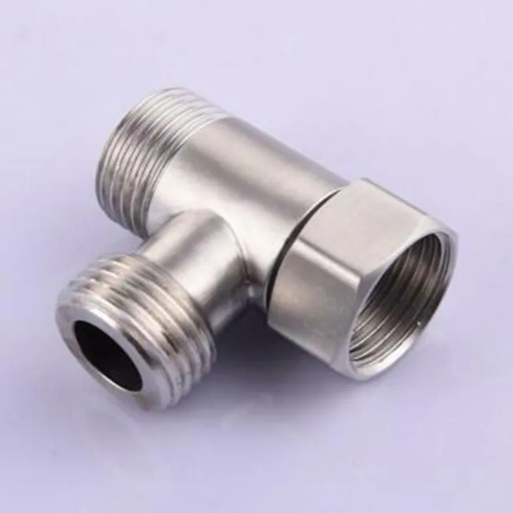 Binoa Albertoni Double Angled Valve DN 1/2 With Two 3/8" AG Outlets, Chrome-Plated Brass, Multi Port Control Valve