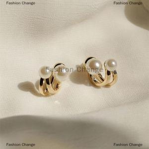 [COD] Fashion Change 2021 Korean Luxury Earrings for Women Fashion Simple Stud Ear Clip
