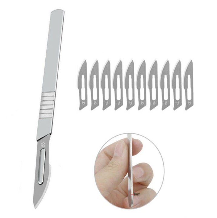 Combo #4 Handle for Pig castration holder + 10 pcs #23 blade 1 set ...