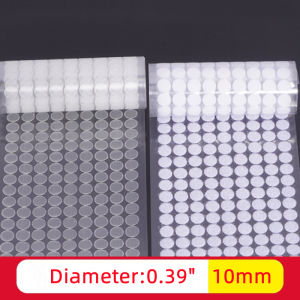 Self-Adhesive Velcro Dots Transparent Hook & White Loop Sticky Velcro Tape Back Coins 10mm(108pairs)/15mm(120pairs)/20mm(100pairs) Diameter Magic Tape 魔术贴 for School Classroom Office Home
