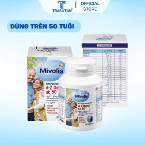 Viên uống vitamin tổng hợp Mivolis A Z Depot Ab 50 Đức Giúp ăn ngon nâng cao sức khỏe Hỗ trợ hệ xương phòng ngừa loãng xương Hỗ trợ tim mạch