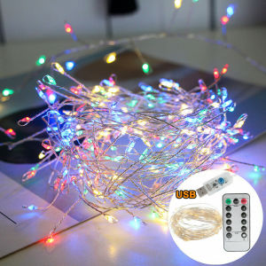 Copper Wire String Lights USB LED Romantic Remote Control String Lights Creative Gift Waterproof Lanterns Christmas Decorative Light Strings