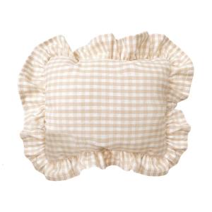 Baby Small Back Cushion Pad 28x34cm Multifunction Pillow Nordic Style Ruffled Trim for Newborns Bedding and Travel