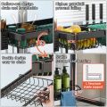 【Anti-Karat】Rak Dapur Stainless Steel Sink Dish Rack Rak Pinggan Sinki Dish Drainer Rak Kitchen Organizer Storage Rack. 