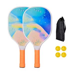 Pickleball Paddles Set of 2 USAPA Approved Fiber Glass Pickle Ball Racket Indoor Outdoor Game 4 Ball