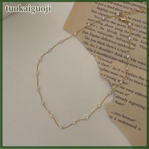 tuokaiguoji Trendy Elegant s Beaded Necklace For Women Girls Fashion Exquisite Clavicular Chain Party Jewelry Accessories Gifts