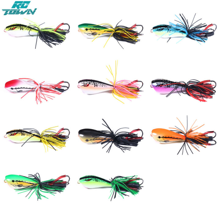 Topwater Frog Lures 5-Pack - Lifelike Silicone Bass Bait, Weedless Floating Frog Lures For Freshwater & Saltwater - View #5