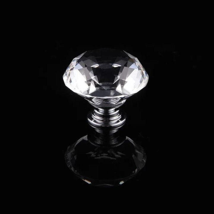 KK&FING Crystal Glass Handles Kitchen Knobs Jewelry Armoire