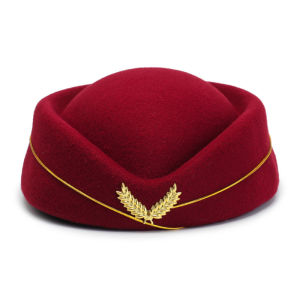 Topi Pramugari Merah/Biru Topi Pramugari Emirates Topi Seragam Topi Fascinator Wanita Topi Party Topi Kerajaan Inggris