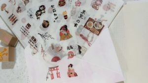 Fairy Lights Journal - READY STOCK/ art journaling/ scrapbook deco: 10 sheets Cute Japanese mini die cut washi stickers
