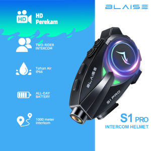 Blaise S1 PRO Intercom Helm Motor Kamera Rekam Recorder Interkom Helm Waterproof intercome