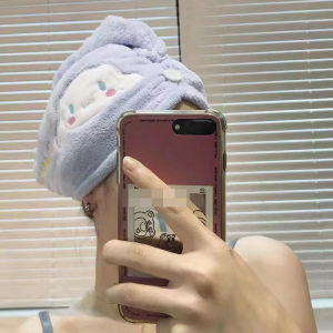 Christmas Gift Halloween Sanrio Girl Absorbs Water Hair-Drying Cap Hello Kitty Coral Velvet Cartoon Cute Quick Drying Bathing Cap Household Head Towel