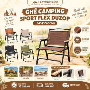 Ghế Camping Sport Flex DUZOP Ghế Dã Ngoại Chân Kép Khung Dày Chắc ChắnChịu Lực TốtVải Oxford 2 Lớp Bền BỉThoáng Khí