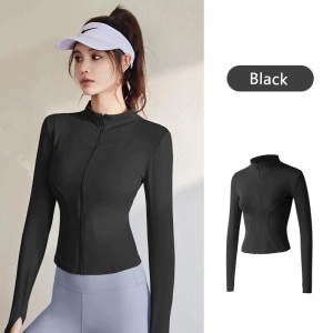Sports Workout Jacket Long Sleeve Dri fit Yoga Top Running Slim fit Clothes Gym Outfit for Women