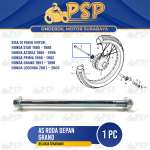 As Roda Depan Grand - As Tromol Fork Forek Depan + Mur Honda Astrea Prima Impressa Legenda Star