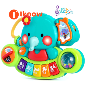 I know Baby Piano Toy， Elephant  Music  Early Learning Educational Piano Keyboard Gift Toy