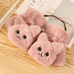 Găng Tay Len Hơ Ngón Hình Mèo Xinh Xắn - Găng Tay Lông Hình Mèo Dễ Thương Giữ Ấm Mùa Đông – Bao Tay Len Mềm Mịn Cho Nữ Học Sinh Văn Phòng