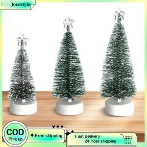 [Jocestyle Outdoor Mall]3 pcs Mini Christmas Trees LED Lights Christmas Decoration LEDChristmasTreeSet for Christmas Decor