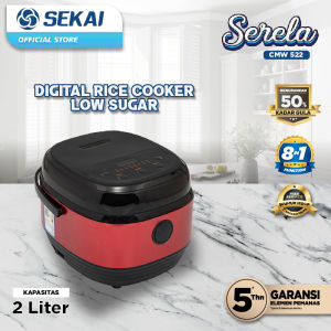 SEKAI Rice Cooker Digital Low Sugar  Low Carbo / Penanak Nasi Magic Com Anti Gemuk 2 L /  CMW 522