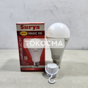 Surya New Magic Lampu Emergency AC/DC LED Buld 9W 9Watt Cahaya Putih Lampu Otomatis Darurat Murah