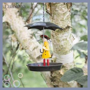 [Cumarba] Treo chim ăn cho ngoài trời cô gái và ô Chim Ruồi khay trung chuyển bên ngoài cho chim tắm vườn trang trí sân trang trí