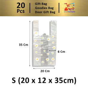 Gift Bag 20pcs Goodies Bag Door Gift Birthday Wedding Party (19) Sunflower Korea Style Tote Snack Baking Cookie Packaging Cake Shop Bread Plastic Bag