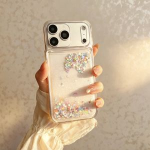 Clear Glitter Liquid Quicksand Case for iPhone 17 Pro Max 16 15 14 13 12 Slim Colorful Bling Sequins Transparent Phone Cover