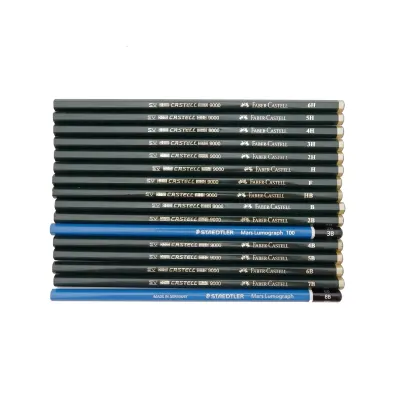 Pensil Faber Castel/ Staedtler (8B 7B 6B 5B 4B 3B B HB F H 2H 3H 4H 5H 6H) - 1 Buah