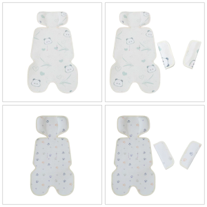 Comfortable Baby Strollers Cooling Mat Seat Cushion Ice Silk Pad with Multiple Belt Hole Feature for Infant Toddler