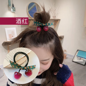 ยางรัดผมสไตล์เกาหลี ยางรัดผมลูกเชอร์รี่  น่ารัก สายมินิมอลต้องโดน ยางรัดผมสไตล์เกาหลีลูกเชอร์รี่ สุดเก๋ น่ารัก