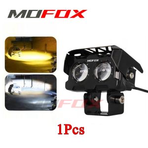 MOFOX B2 Laser Gun MDL 40W Motorcycle LED Lights Dual Color Hi/Lo Mini Driving Light Auxiliary Light For Motorcycle