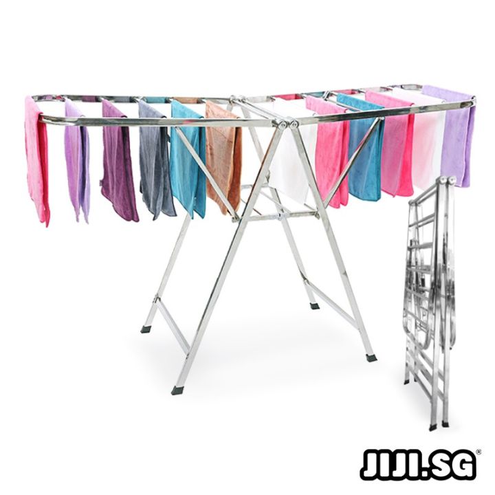 (JIJI.SG) NABI Laundry Rack Foldable / Space Saving / Stainless Steel