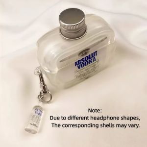 OKKFINE Drop-proof Vodka Airpods 4 Case Individual Bracket Design Headphone Case Creativity Lightweight Earphone Case for Airpods 1/2/3/4 Pro/Pro2/3